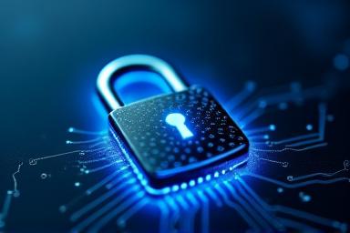 Digital lock icon symbolizing data security and privacy